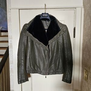 Love Token Faux Leather Jacket